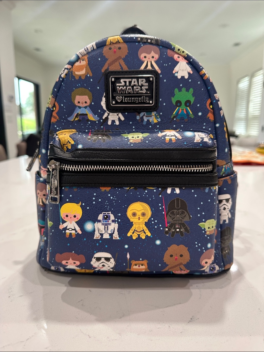 Loungefly Navy Star Wars Chibi Character Mini Backpack